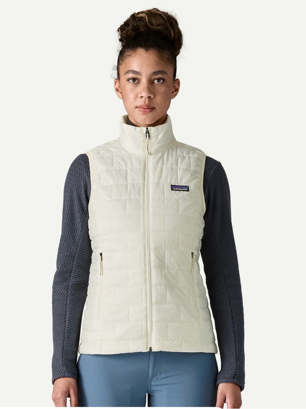 Patagonia Women's Quilted Nano Puff Vest in Off-White Size Medium